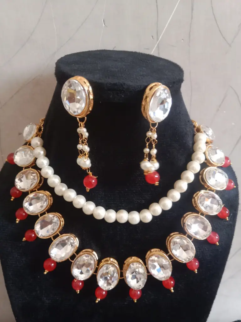 kundan pearl necklace